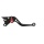 Pazzo Racing clutch lever - K-828 black red non-folding short