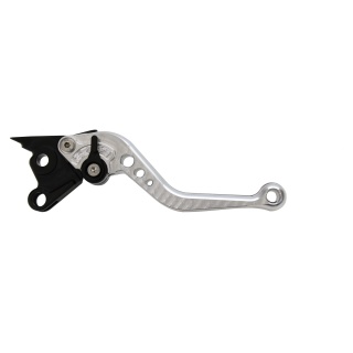 Pazzo Racing clutch lever - Y-695 silver black non-folding short